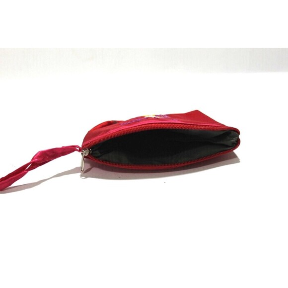 Satin Coin Purse Jewelry Organizer Small Embroidered Viet Nam Woman's 5" x 4" - Picture 3 of 3